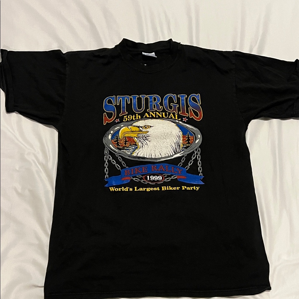 VTG | Sturgis 59th Annual Black T-Shirt Harley Davidson Motercyle Size XL